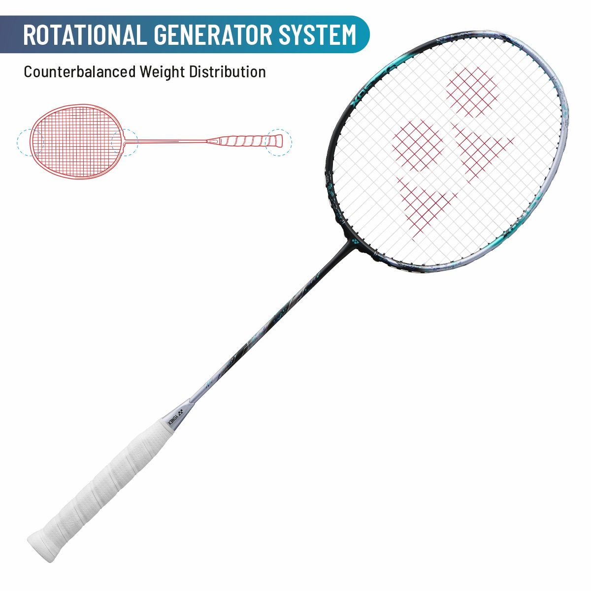 YONEX Astrox 88D Pro Badminton Racquet (With YONEX BG80, Black/Silver) 4u